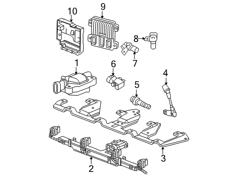 2006 Cadillac CTS Ignition System Cable Diagram for 19351592