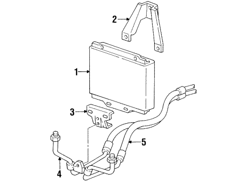 1992 GMC C3500 Oil Cooler Inlet Hose Diagram for 12472295