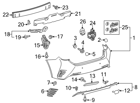 2017 Lexus RC300 Parking Aid Clearance Warning Computer Assembly Diagram for 89340-24020