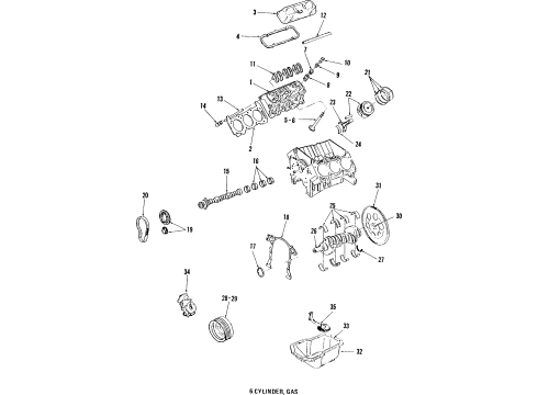 1985 Buick Electra Engine Parts, Mounts, Cylinder Head & Valves, Camshaft & Timing, Oil Pan, Oil Pump, Crankshaft & Bearings, Pistons, Rings & Bearings Position Sensor Diagram for 24501417