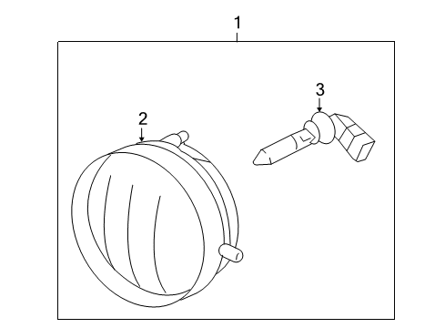 2009 Pontiac Vibe Chassis Electrical - Fog Lamps Fog Lamp Diagram for 88975670