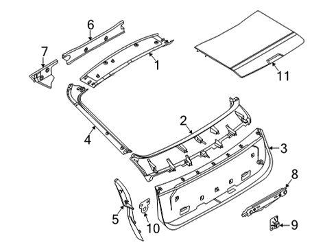 2020 BMW X6 Interior Trim - Lift Gate Clamp Diagram for 07147468646