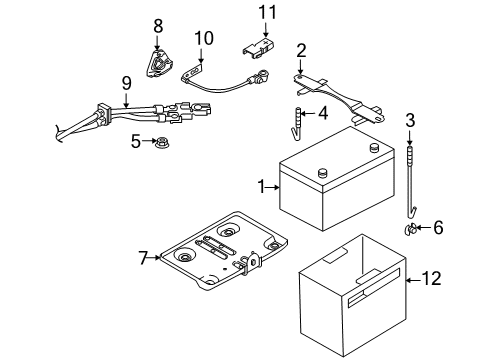 2015 Infiniti QX70 Battery Cable Assy-Battery To Starter Motor Diagram for 24105-1CA1A