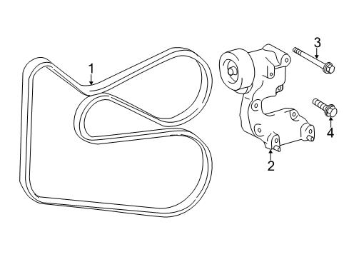 2011 Toyota Highlander Belts & Pulleys Tensioner Assy, V-Ribbed Belt Diagram for 16620-31060