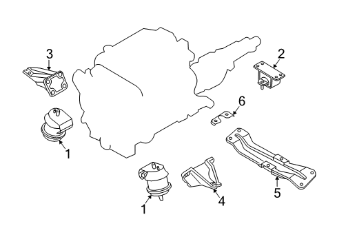 2003 Infiniti FX45 Engine & Trans Mounting Bracket-Engine Mounting, LH Diagram for 11233-CG200