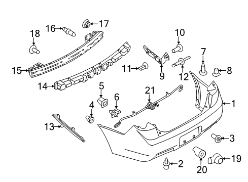 2011 Lincoln MKZ Parking Aid Extension Panel Screw Diagram for -W709976-S900