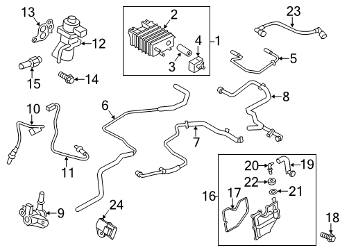 2017 Ford Fusion Emission Components Tube Assembly Diagram for DG9Z-9D333-H