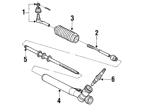 1990 Buick Reatta P/S Pump & Hoses, Steering Gear & Linkage Hose Asm Diagram for 26021112