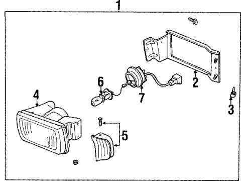 2001 Infiniti Q45 Bulbs Lamp Assembly-Fog, LH Diagram for 26155-6P126