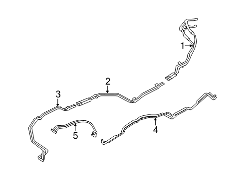 2009 Kia Sedona Rear A/C Lines Pipe & Hose Assembly-Heater Diagram for 975404D201