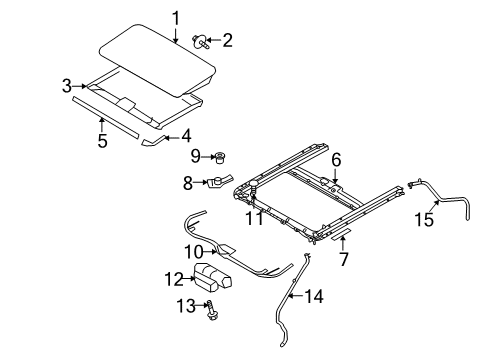 2012 Hyundai Elantra Sunroof Spring Base Assembly-Sunroof, RH Diagram for 81697-2L200
