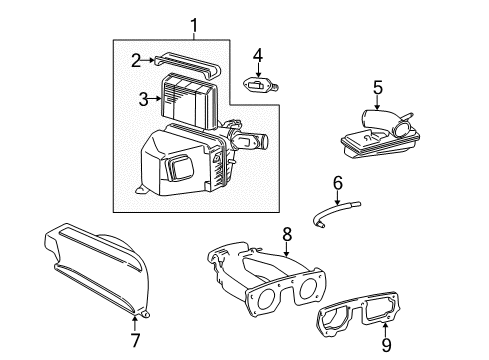 2002 Lexus GS300 Filters Inlet, Air Cleaner Diagram for 17751-46110