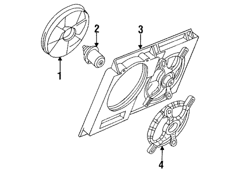 1993 Chevrolet Corvette Cooling System, Radiator, Water Pump, Cooling Fan Shroud-Radiator Fan Diagram for 10157958