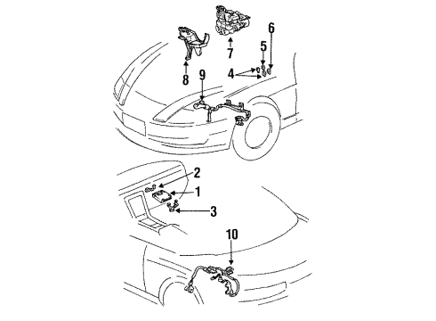 1997 Lexus SC300 ABS Components Computer Assy, Skid Control Diagram for 89541-24070