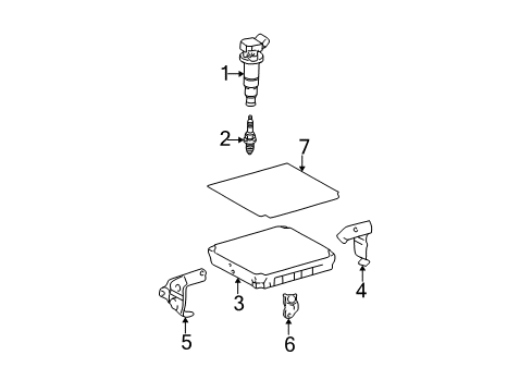 2003 Pontiac Vibe Powertrain Control Spark Plug Diagram for 94859448