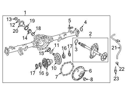 2014 Nissan NV3500 Axle Housing - Rear Bearing-PINION Diagram for 38140-1PA0A