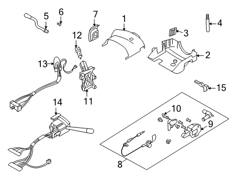 2003 Pontiac Montana Switches Cover, Steering Column Upper Trim Diagram for 26079064