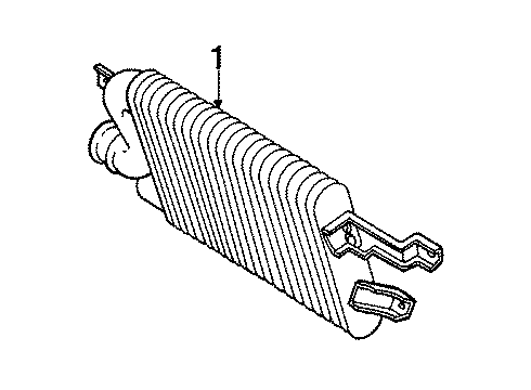 1991 Toyota Supra Intercooler INTERCOOLER Assembly Diagram for 17940-42030