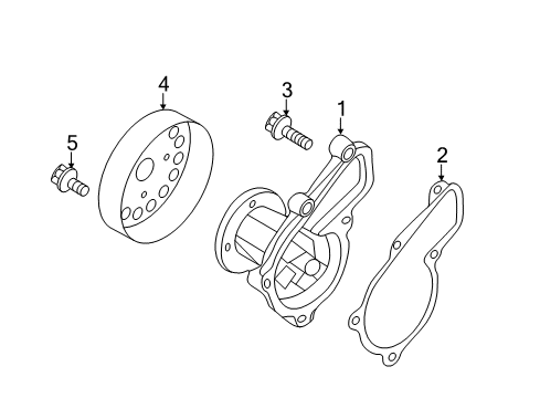 2011 Hyundai Elantra Water Pump Dust Cover - Water Diagram for 25226-23250