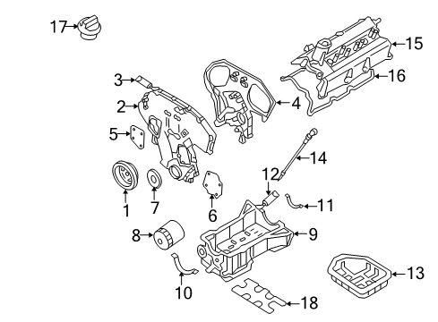 2008 Nissan Maxima Filters Gauge-Oil Level Diagram for 11140-ZK60A