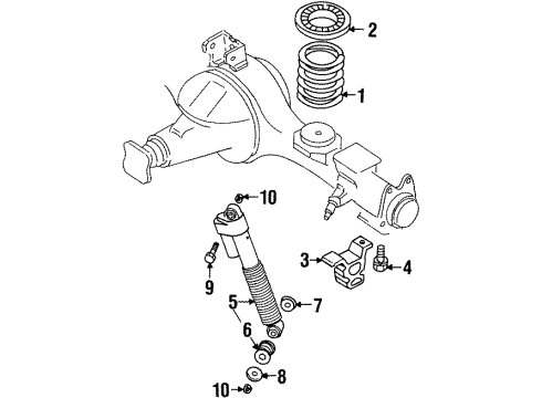 2000 Isuzu VehiCROSS Rear Suspension Washer, Shock Absorber Diagram for 8-97040-376-1