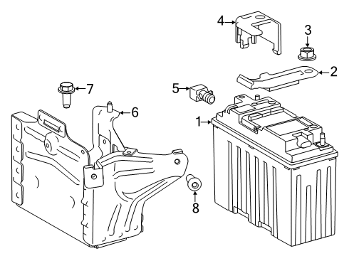 2020 Toyota GR Supra Battery Battery Diagram for 28800-WAA13