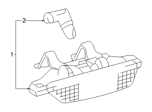 2002 Lexus RX300 Bulbs Lamp Assy, Center Stop Diagram for 81570-48030