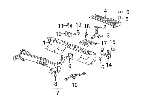 2009 Hummer H3T Rear Bumper Bumper Diagram for 94734268