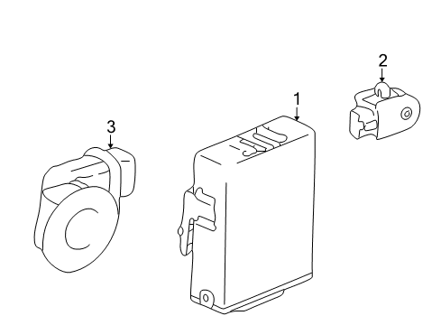 2004 Lexus LS430 Electrical Components Clearance Warning Computer Assembly Diagram for 89340-50020