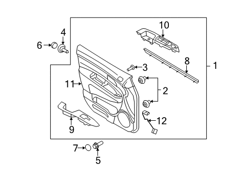 2008 Kia Rondo Front Door Switch Assembly-Fuel Filler Diagram for 935901D000S8