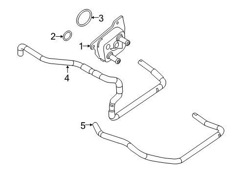2015 Nissan Rogue Oil Cooler Seal-O Ring Diagram for 15066-3RC0B