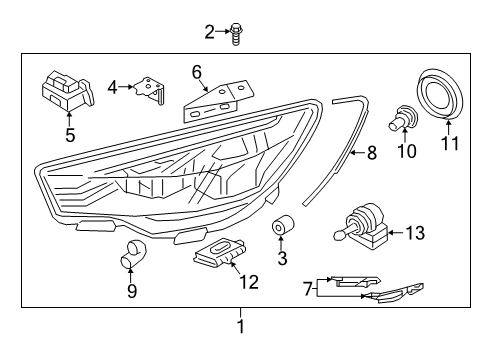 2016 Kia K900 Headlamps Bracket Assembly-HEADLAMP Diagram for 921323T000