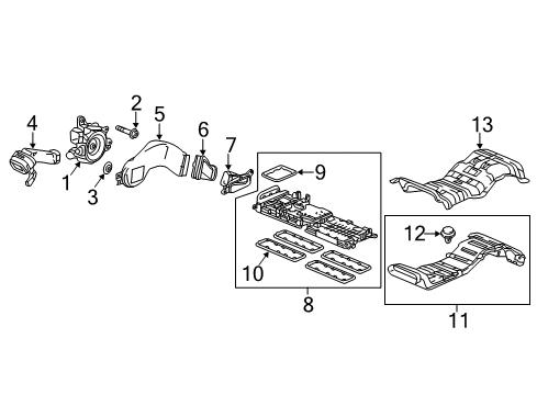 2019 Acura RLX Vent Fan Clip, Duct Diagram for 91562-5P6-003