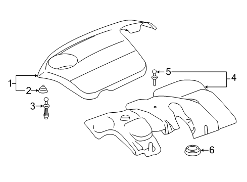 2017 BMW M4 Engine Appearance Cover Ball Pin Diagram for 11127848457