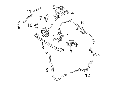 2007 Ford Freestyle P/S Pump & Hoses, Steering Gear & Linkage Connector Tube Diagram for 6F9Z-3A714-A