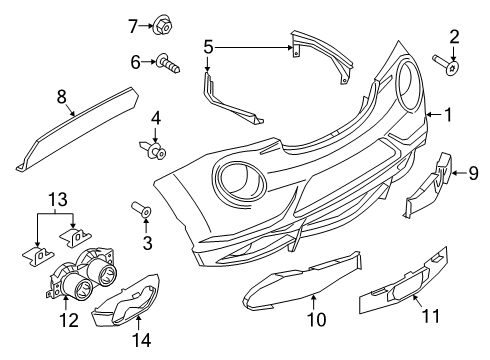 2018 Alfa Romeo 4C Bumper & Components - Rear Screw Diagram for 6107137AA