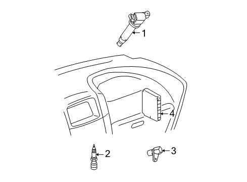 2005 Toyota Camry Powertrain Control ECM Diagram for 89661-06B01