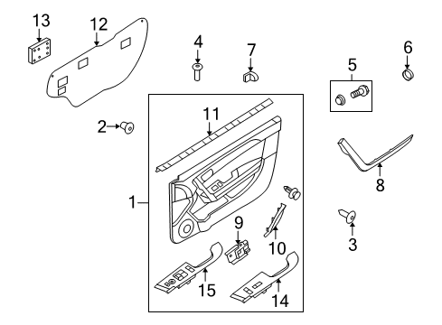 2013 Kia Forte Koup Interior Trim - Door WEATHERSTRIP-Front Door Belt Inside Diagram for 822411M200