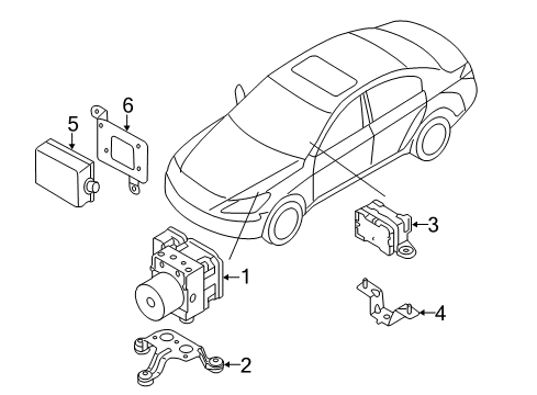 2012 Hyundai Genesis Stability Control Hydraulic Module Assembly Diagram for 58920-3N2A0