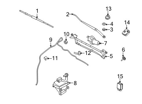 2011 Mercury Milan Wiper & Washer Components Rain Sensor Cover Diagram for 9L3Z-17D550-A