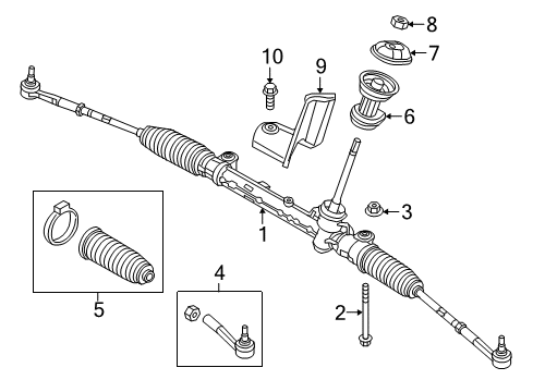 2016 Jeep Renegade Steering Column & Wheel, Steering Gear & Linkage Boot-Steering Gear Diagram for 68275051AA