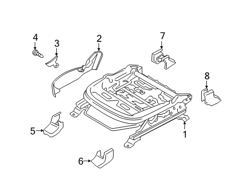 2022 Hyundai Santa Fe Tracks & Components Knob-Front Seat Recliner, RH Diagram for 88026-S2000-NNB