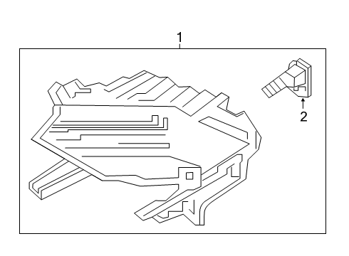 2019 Hyundai Santa Fe Chassis Electrical - Fog Lamps Front Passenger Side Fog Light Assembly Diagram for 92202-S2000