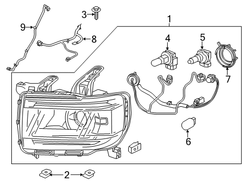 2021 GMC Canyon Headlamps Wire Harness Diagram for 84997689