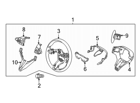 2021 Hyundai Elantra Steering Column & Wheel, Steering Gear & Linkage Switch Assembly-Paddle Shift, RH Diagram for 96780-AA000-LM5