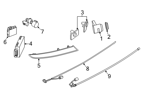 2018 BMW X3 Parking Aid Set, Mounting, Pdc/Pma Sensor, Rear Diagram for 51128091993