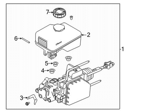 2021 Nissan Frontier Hydraulic System CYL BRAK MASTER Diagram for 46010-9BT7A
