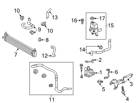 2013 Toyota Prius V Inverter Cooling Components Hose Diagram for G9227-47030