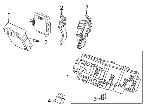 2019 Honda Ridgeline Fuel Supply Box Assembly, Fuse Diagram for 38200-T6Z-A22