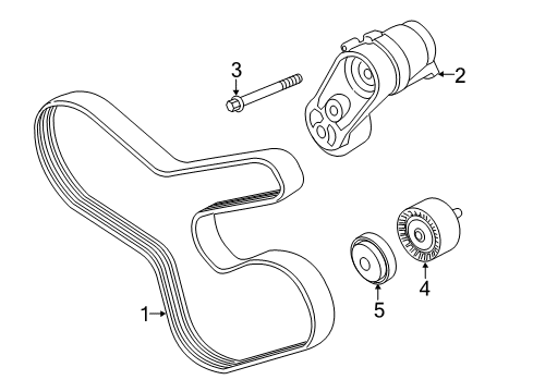 2015 BMW ActiveHybrid 7 Belts & Pulleys Mechanical Belt Tensioner Diagram for 11287604935